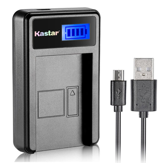 Kastar LCD Slim USB Charger for Canon BP-808 BP808 and Canon VIXIA HF G10 G20, HFM30 M31 M32 M40 M41 M300 M400, HF S10 S11 S20 S21 S30 S100 S200, HF10