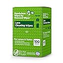 HandyClean Pre-Moistened Lens Cleaning Wipes, Eyeglass Wipes, Screen Wipes, 100 ct of 6 x 5 inches Individually Packed Lens Cleaner Wipes