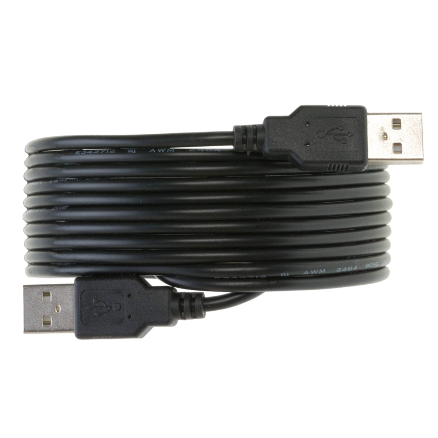 USB 2.0 Type Cable A Male to A Male Black/White 3Ft, 6Ft, 10Ft, 15Ft (3FT, Black)