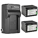 Kastar 2-Pack Battery and AC Wall Charger Replacement for Panasonic SDR-S70P, SDR-S70PC, SDR-S70R, SDR-S70S Camera, Panasonic VW-VBK180, VW-VBK180PPK