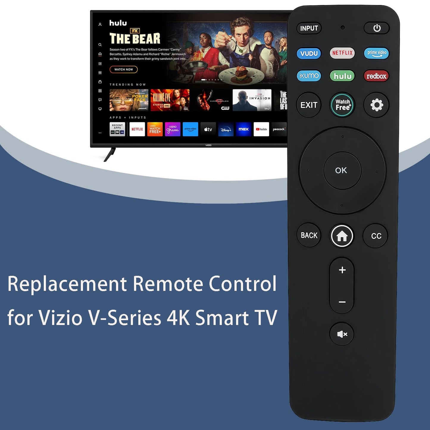 Replacement Remote Control XRT260 Compatible for Vizio V-Series 4K Smart TV V655-J04 V655-J09 V705-J03 V755-J04 V435-J01 V505-J01 V505-J09 V555-J01