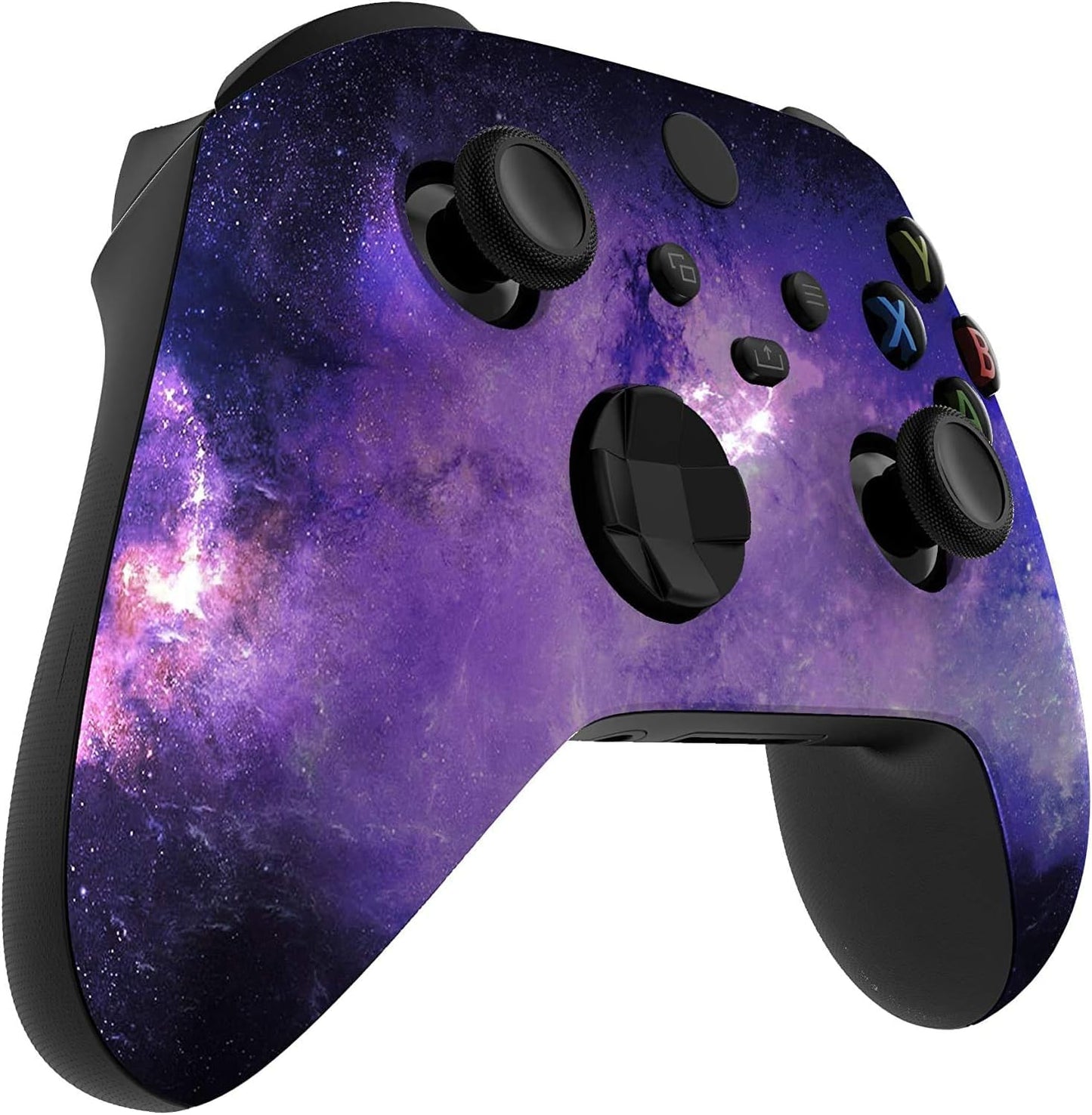 Custom Soft Touch Design Custom Gaming Controller -Soft Shell for Comfort Grip X for Xbox Series (Purple Galaxy)