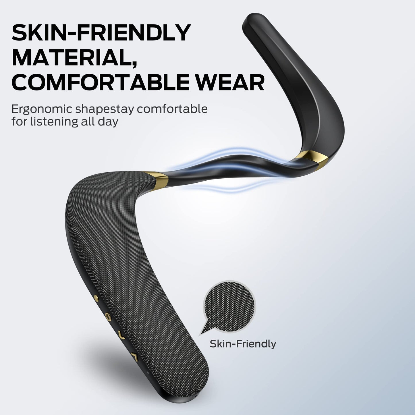 Monster Boomerang Neckband Bluetooth Speaker, Neck Wireless Wearable Speaker with 12H Playtime, True 3D Stereo Sound, Portable Soundwear, IPX7