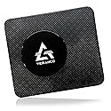 A VERANCO Car Dashboard Mat, 5.5x6.3 inches, PU Gel Material, Black, Universal Fit, Multifunction Anti-Slip Mat for Phone Holder, Radar Detector