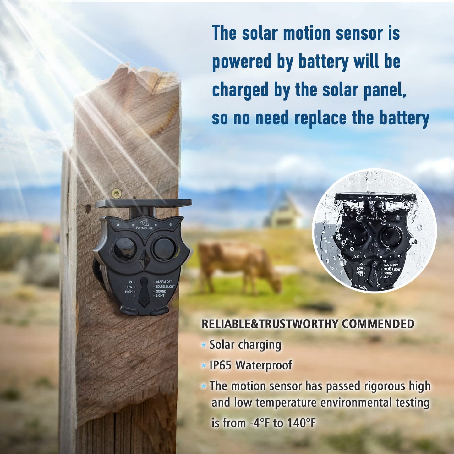 1/2 Mile Long Range Solar Wireless Driveway Alarm System IP65 Weatherproof Outdoor Motion Detectors&Sensor 120dB Siren Sound Light Security Alert