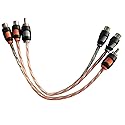 RD RCA Y Splitter Audio Cable Connection, OFC Oxygen Free Copper, Tinned RCA Twisted Pair, Easily Connect with subwoofer, Home Theater, HDTV, Gaming