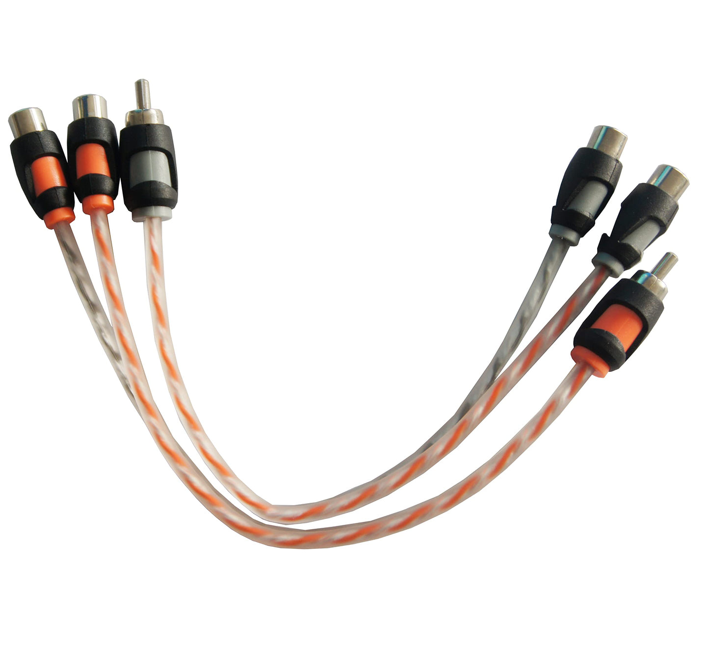 RD RCA Y Splitter Audio Cable Connection, OFC Oxygen Free Copper, Tinned RCA Twisted Pair, Easily Connect with subwoofer, Home Theater, HDTV, Gaming