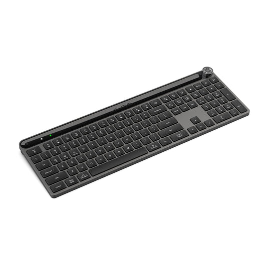 JLab, Epic, Wireless Keyboard, Bluetooth 5.2, USB Dongle, Multi-Device, Backlit, 108 Keys, Black
