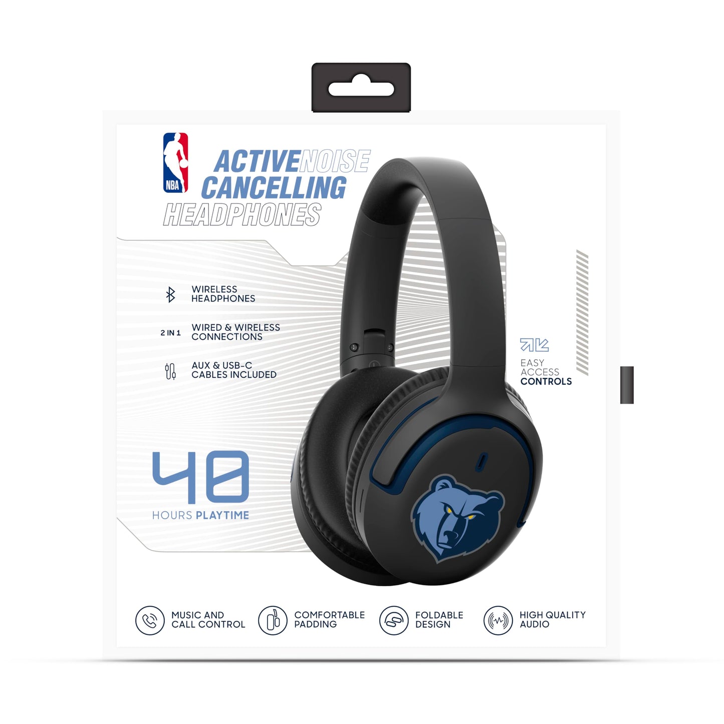SOAR NBA Active Noise Cancelling Over The Ear Headphones, Oklahoma City Thunder