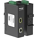 PROCET 30W PoE Injector SFP Uplink Gigabit DIN Rail PoE+ Power Adapter, 6KV Surge Protection, -40°F to 149°F for PTZ/ AI Camera, eero PoE 6, UniFi U6