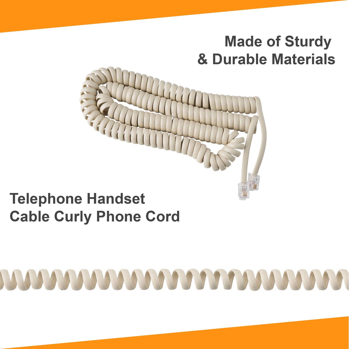 iSoHo Phones: Phone Cord for Landline Phone - Tangle-Free, Handset Curly Telephones Land Line Cord - Easy to Use + Excellent Sound Quality - Telephone