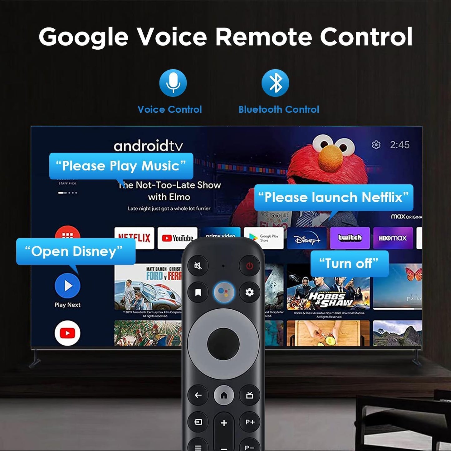 Amtone OEM Replacement Google Voice Remote Control RC813 for TCL Android TV Mini-LED QLED 4K UHD Smart TV with 6 Shortcut Buttons