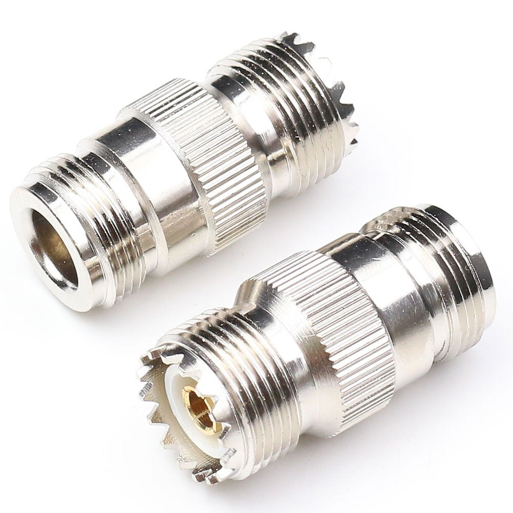 ANHAN N Female to UHF Female Connectors PL259 to N Type Coaxial Connectors Adapters 2Packs
