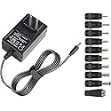 20V 2A Power Supply Adapter for 20volt 0.5A 0.8A 1A 1.5A 1.8A 2A, 500mA 800mA 1000mA 1500mA 1800mA 2000mA Equipment with 10 Tips ac dc Adapter DC…