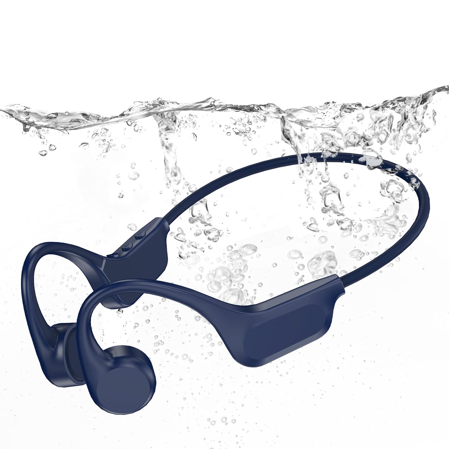 RR SPORTS Bone Conduction Bluetooth Headphones-SwimBeats,IP68 Waterproof Swimming Headphones with 32GB MP3 Player, Lightweight Open Ear Design…