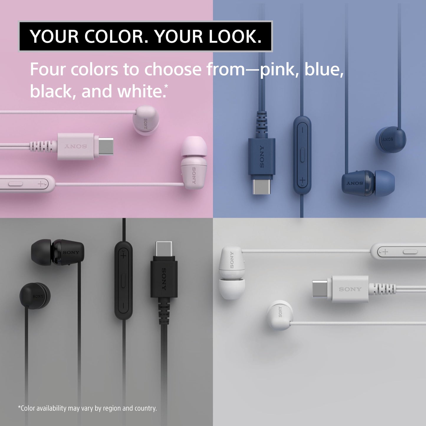 Sony IER-EX15C USB-C Plug, Wired in-Ear Headphones with Mic, Black