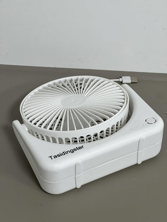 Tasidingster Portable Electric Fans, Tabletop Air Circulator Fan, Small, White - Quiet Personal Fan for Home or Office, 3 Speeds