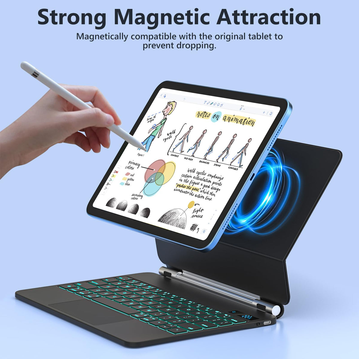 FUWANG Magic Keyboard Case for iPad A16 11-inch 11th/10th Generation