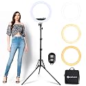 Ring Light with Tripod Stand, Yesker 14 Inch LED Ringlight Kit with Phone Holder Adjustable Color Temperature Circle Lighting, Led Photo Beauty Ring