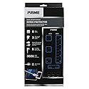 Prime Wire & Cable Prime Wire PB523118 8-Outlet Premium Electronics Surge Protector with 14/3 SJT 6 Foot Cord, Black