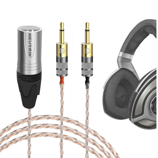 GEEKRIA Apollo 6NOCC Upgrade Cable Compatible with Sennheiser HD700, Dual 2.5mm to XLR Balanced Audio Cord, Hi-Res Audiophile Headphones Replacement…