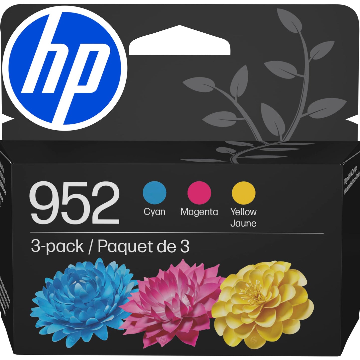 HP 952 Cyan, Magenta, Yellow Ink Cartridges (3-Pack) | Works with OfficeJet 8702, Pro 7720, 7740, 8210, 8710, 8720, 8730, 8740 Series | N9K27AN