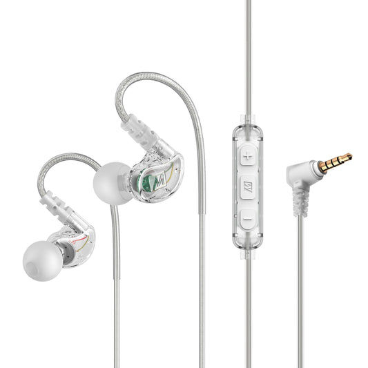 MEE Audio M6 Sport Wired Earbuds, in Ear Headphones, 3-Button Remote, Sweatproof Earphones for Running/Gym/Workouts with Memory Wire Earhooks, Headset