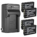 Kastar 4-Pack Battery and AC Wall Charger Replacement for Minolta NP-120 Battery, Minolta MN80NV, MN88NV, MN90NV, MN200NV, MN220NV 1080p Full HD