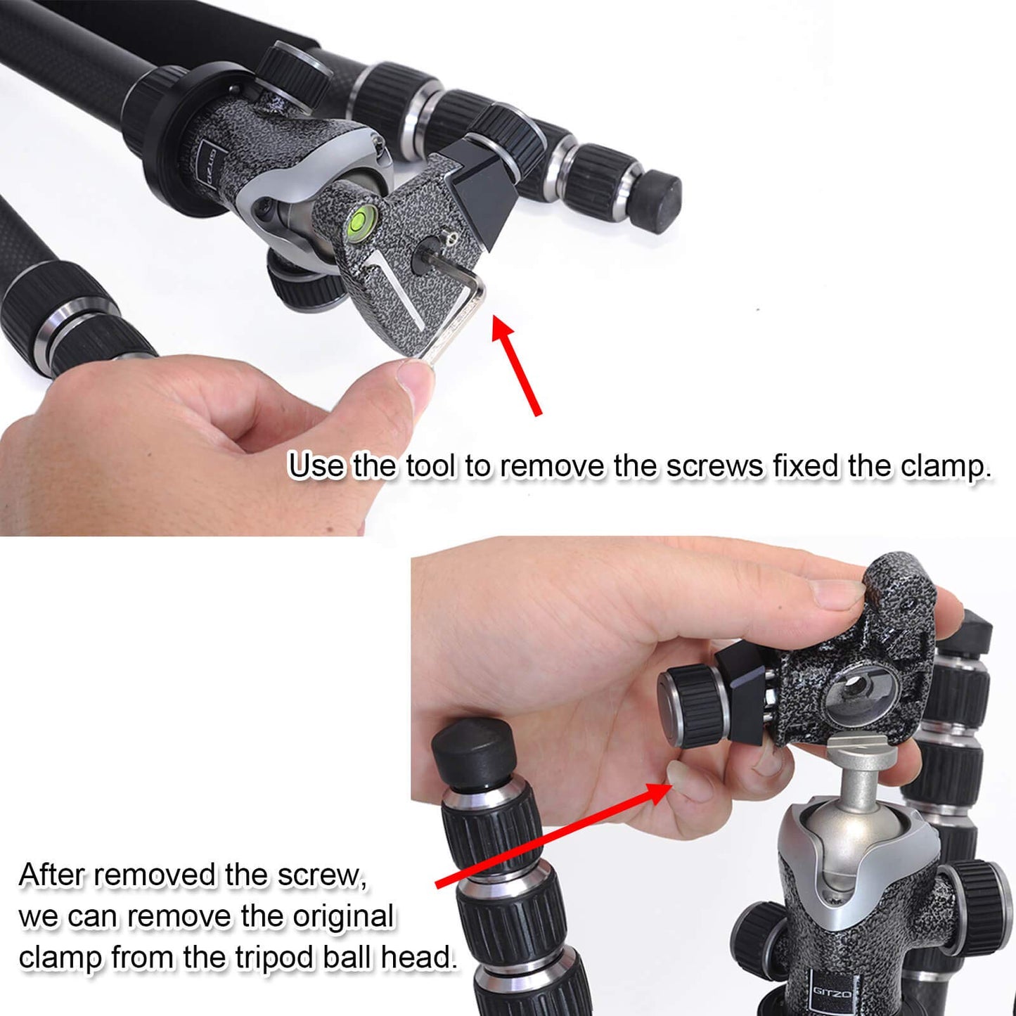 Camera Arca-Swiss Quick Release Clamp Converter Screw Adapter Compatible for Tripod Head of Gitzo 82TDQ / 82DQ Series, Manfrotto MH490 / 492/494