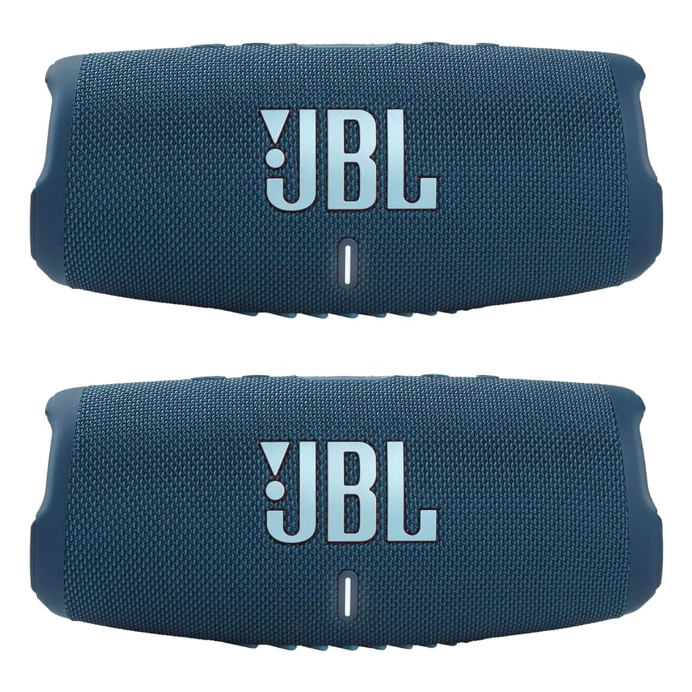 JBL Charge 5 - Waterproof Portable Bluetooth Speaker - Blue/Blue (Pair)