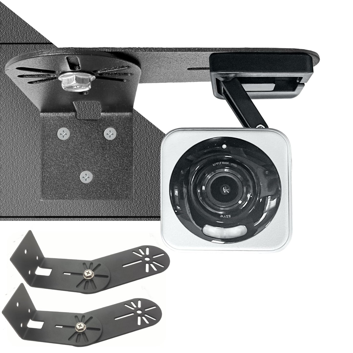 2PC Adjustable Corner Mount Bracket Compatible forWyze Cam V4/3/2 , Maximum Coverage of 270° on Both Sides of The House,Extended Corners Mount for 1/4