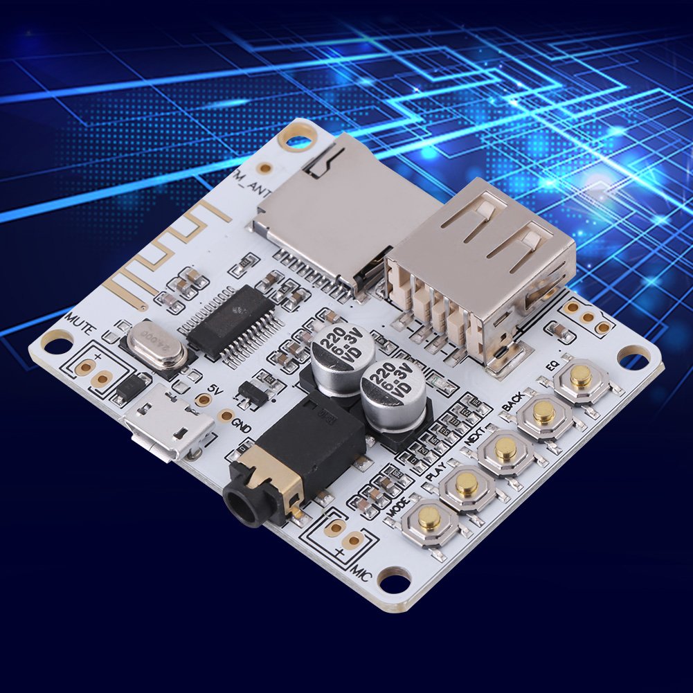 Bluetooth Audio Receiver Board 4.1, Wireless Stereo Audio Module with USB & MicroSD Card Decoding, MP3 Player Sound Board for DIY Car/Home Speaker