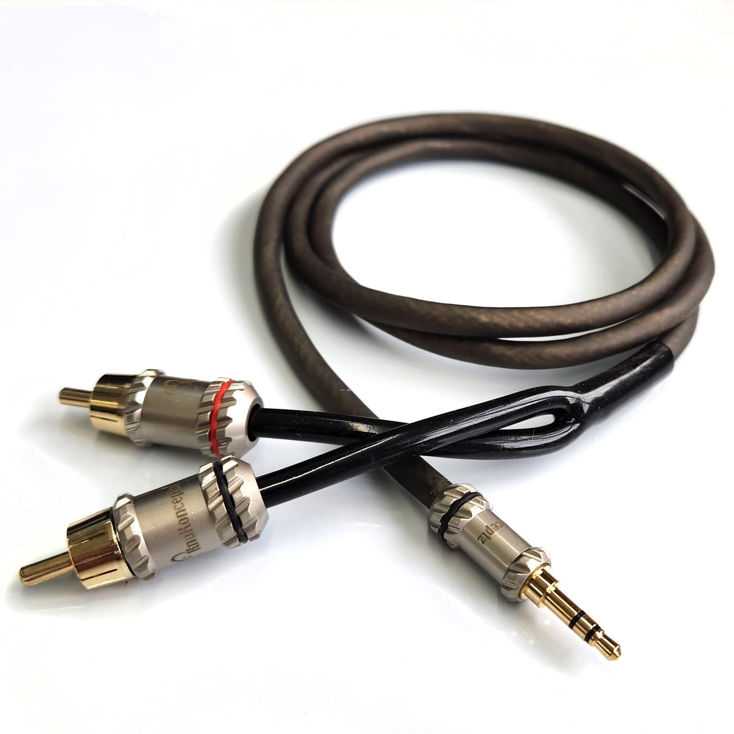 KnuKonceptz Krystal Kable Headphone Aux Cable 3.5mm Male 1/8" to RCA Stereo Adapter for Smartphones, MP3, Tablets, Speakers, Echo Dot, Home Theater
