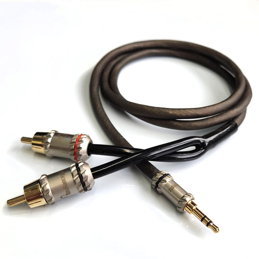 KnuKonceptz Krystal Kable Headphone Aux Cable 3.5mm Male 1/8" to RCA Stereo Adapter for Smartphones, MP3, Tablets, Speakers, Echo Dot, Home Theater