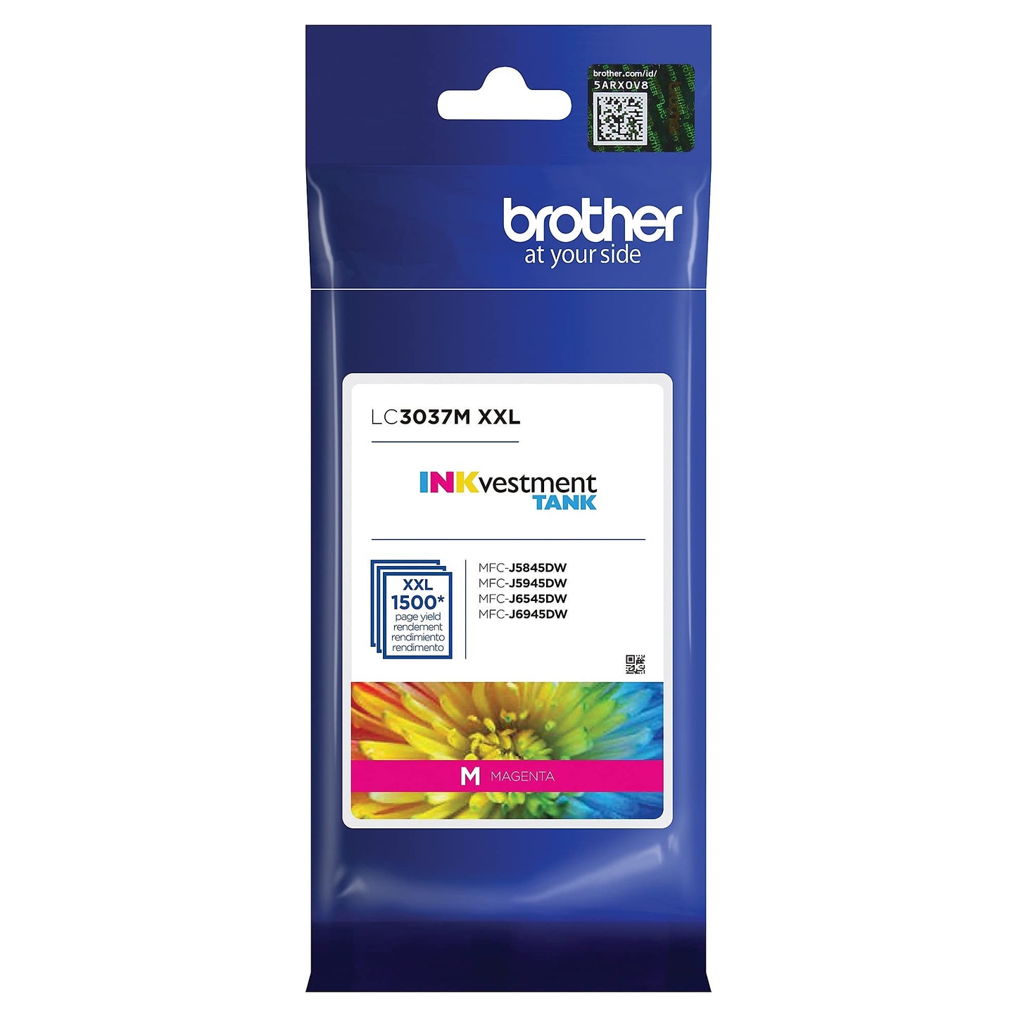 Brother Genuine LC3037M, Single Pack Super High-Yield Magenta INKvestment Tank Ink Cartridge, Page Yield Up to 1,500 Pages, LC3037, Amazon Dash
