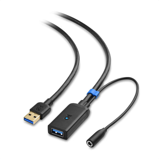 Cable Matters Active USB Extension Cable 32.8 ft / 10m (USB 3.0 Extension Cable Male to Female) with Signal Booster for Hard Drive, Webcam and More