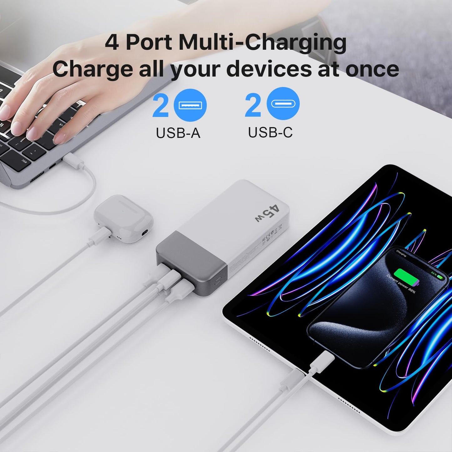 NOBIS 45W 20000mAh Portable Charger Power Bank Fast Charging