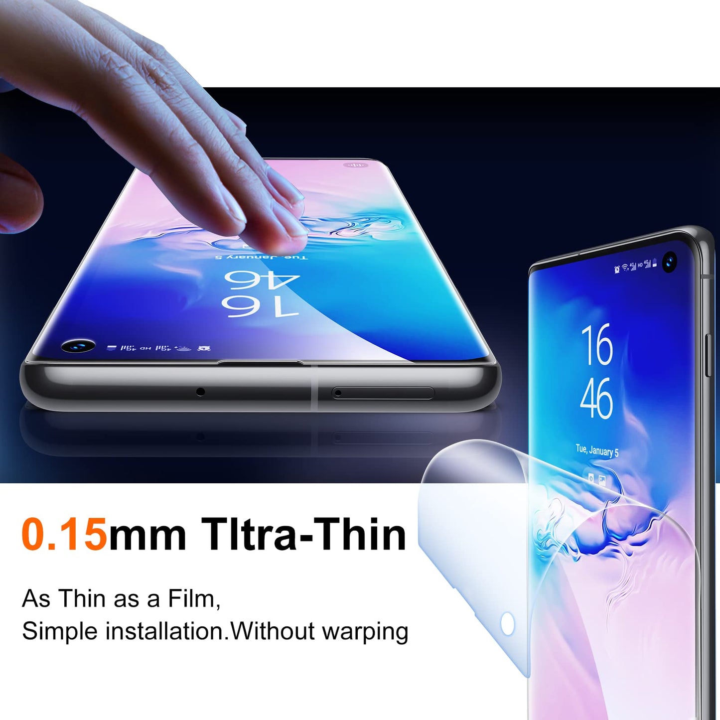UniqueMe [3+2 Pack] Compatible with Samsung Galaxy S21 FE Screen Protector and Camera Lens Protector Tempered Glass [Easy Installation Tool][Bubble