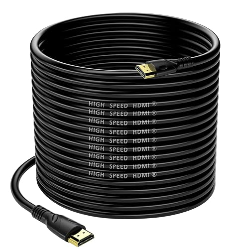 Jorenca 4K HDMI Cable 65ft Ultra High Speed HDMI 2.0 Cables 18gbps Gold Plated Connector Ethernet Audio Return Video 4K 60Hz/2K 30Hz FullHD1080p 3D