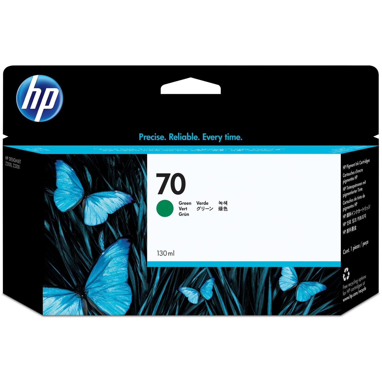 HP 70 Green C9457A 130 Ml Ink Cartridge Use In Hp Designjet Printer