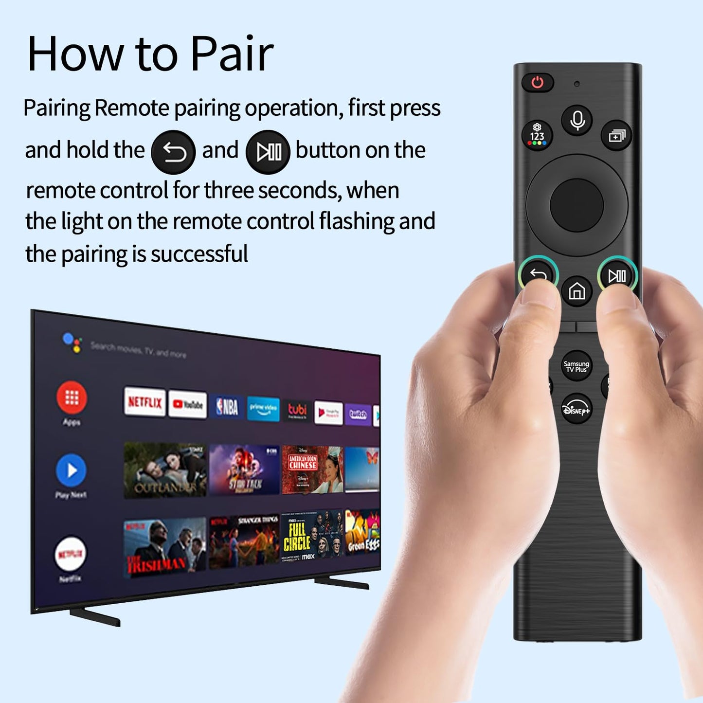 BN59-01385A BN59-01391A BN59-01357A Solar Voice Remote Replacement for Samsung Frame Smart TV Remote with Rechargeable Solar Cell
