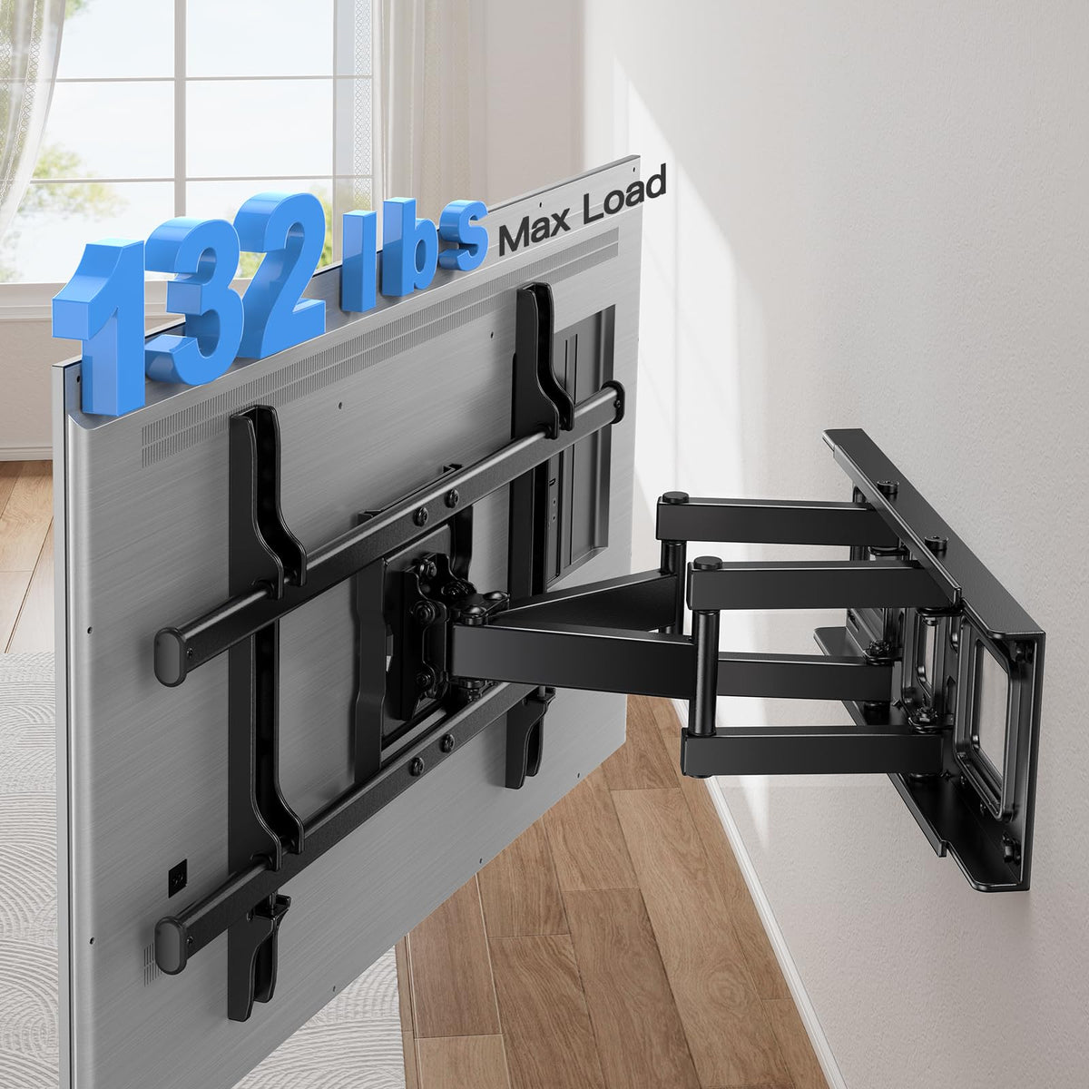 Pipishell Full Motion TV Wall Mount for Most 37-84 Inch TVs up to 132lbs