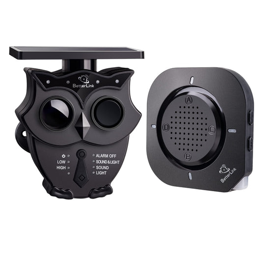 1/2 Mile Long Range Solar Wireless Driveway Alarm System IP65 Weatherproof Outdoor Motion Detectors&Sensor 120dB Siren Sound Light Security Alert