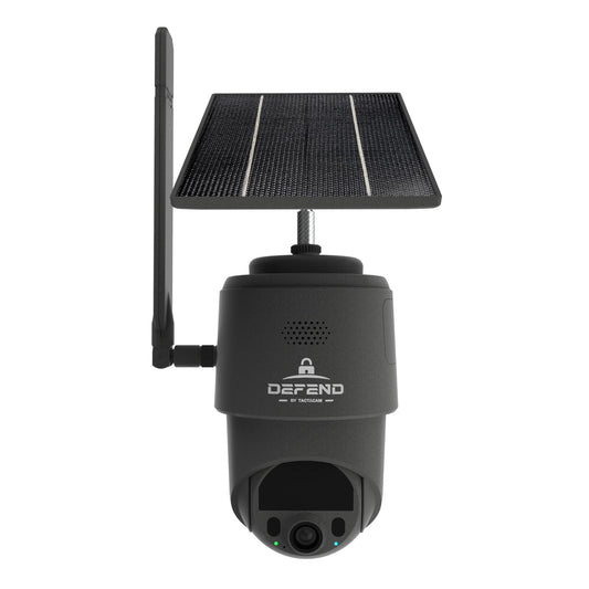 TACTACAM - Defend 360 Cellular Security Camera, 4K Photos, 1080p Video, Solar + Rechargeable Battery, 360° Pan/Tilt/Zoom, LTE Cellular, Motion Alerts