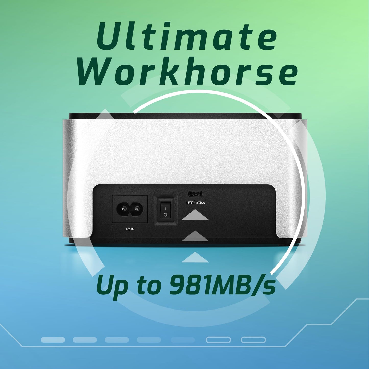 OWC Drive Dock USB 3.2 (10Gb/s) Dual-Bay Drive Docking Solution for 2.5-inch and 3.5-inch NVMe U.2 and SATA Drives