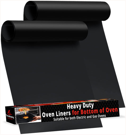 2-Pack Large Heavy-Duty Nonstick Teflon Oven Liners – 17"x25", BPA & PFOA-Free, for Electric, Gas, Microwave & Grill Use