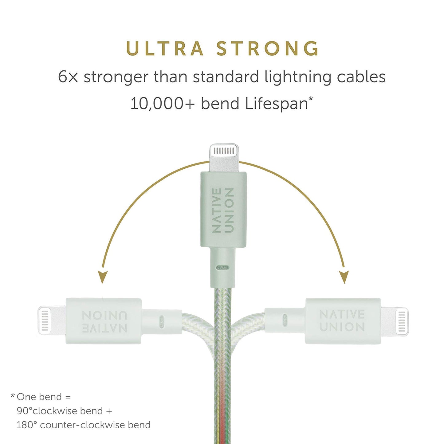 Native Union Belt Cable USB-C to Lightning - 4ft Ultra-Strong Reinforced Charging Cable with Leather Strap [MFi Certified] Compatible with iPhone 14…