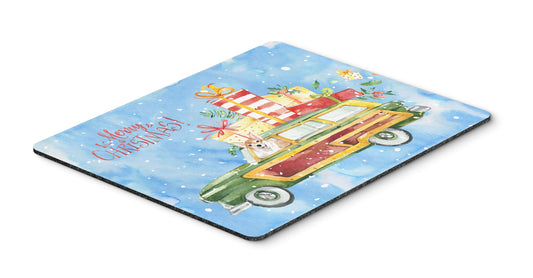 Caroline's Treasures CK2451MP Merry Christmas Corgi Mouse Pad, Hot Pad or Trivet for Home Office Gaming Working Computers Laptop Mouse Mat,Washable