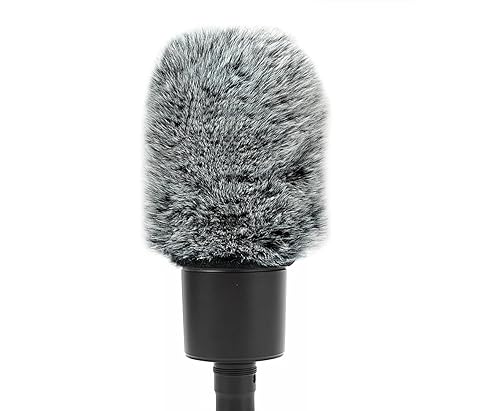 PhantAccy Pop Filter/Windscreen for Audio-Technica AT-2020 AT-2035 AT-2040 AT-2050 ATR2500 ATR2500X AT-4040 Microphones, Furry Mic Cover for Wind and