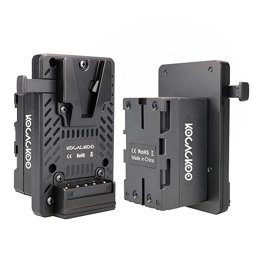 KOCACKOO Fully decoded V-Mount Battery to BP-U30 Battery Conversion Adapter for Sony PXW-Z200/HXR-NX800 Camcorders